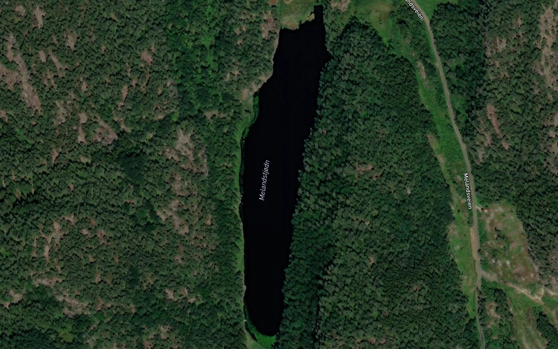 Satellite map of the Melandstjodn