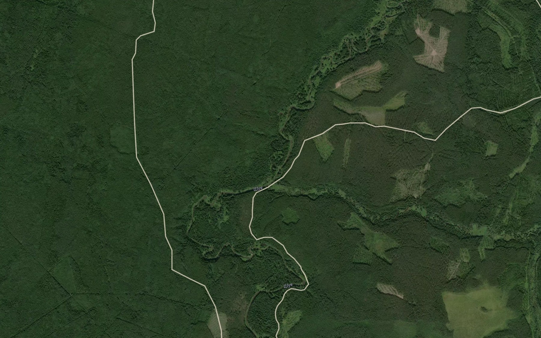 Satellite map of the Tozhiga