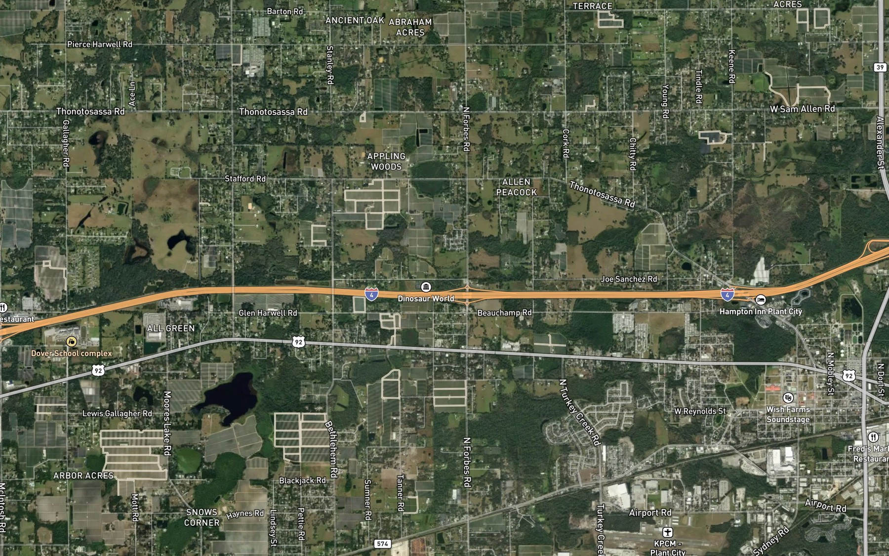 Satellite map of the Spartman Branch