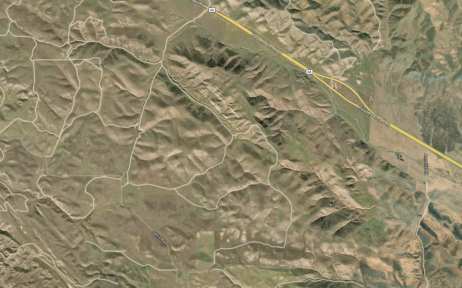 Satellite map of the Jack Spring