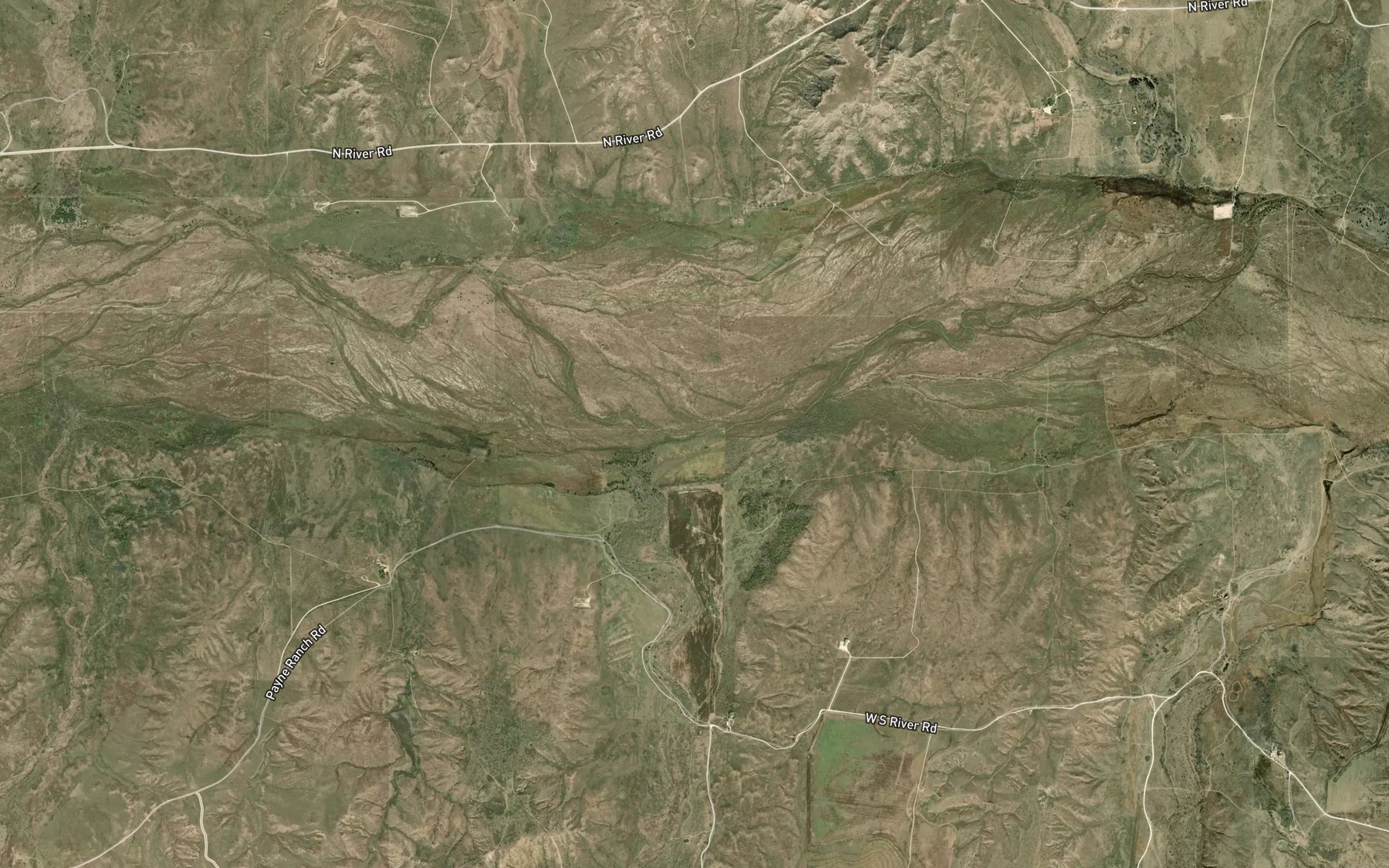 Satellite map of the Horse Creek