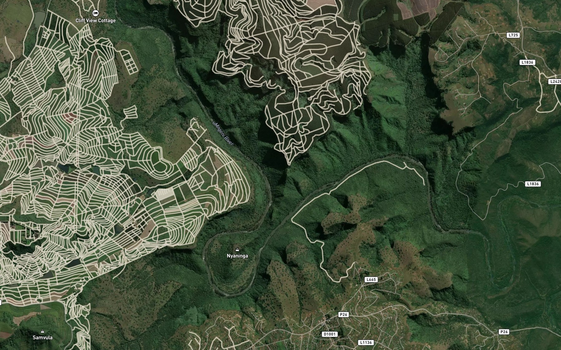 Satellite map of the Mhlalane