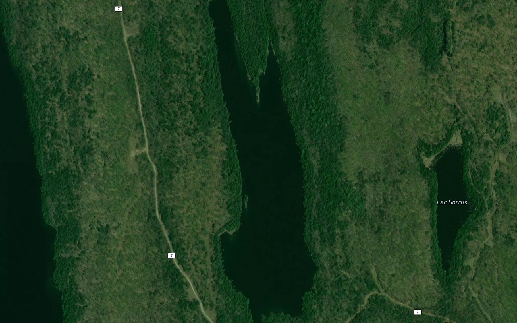 Satellite map of the Lac Alfred