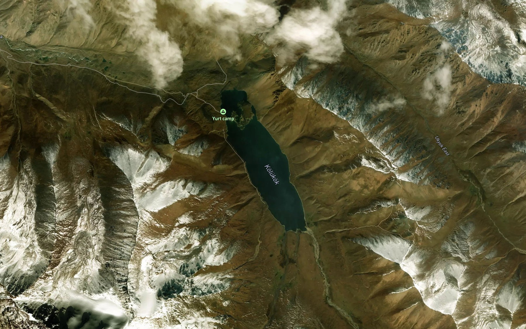 Satellite map of the Kol Ukok