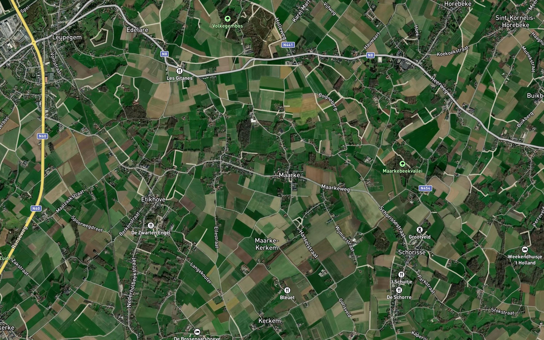 Satellite map of the Pauwelsbeek