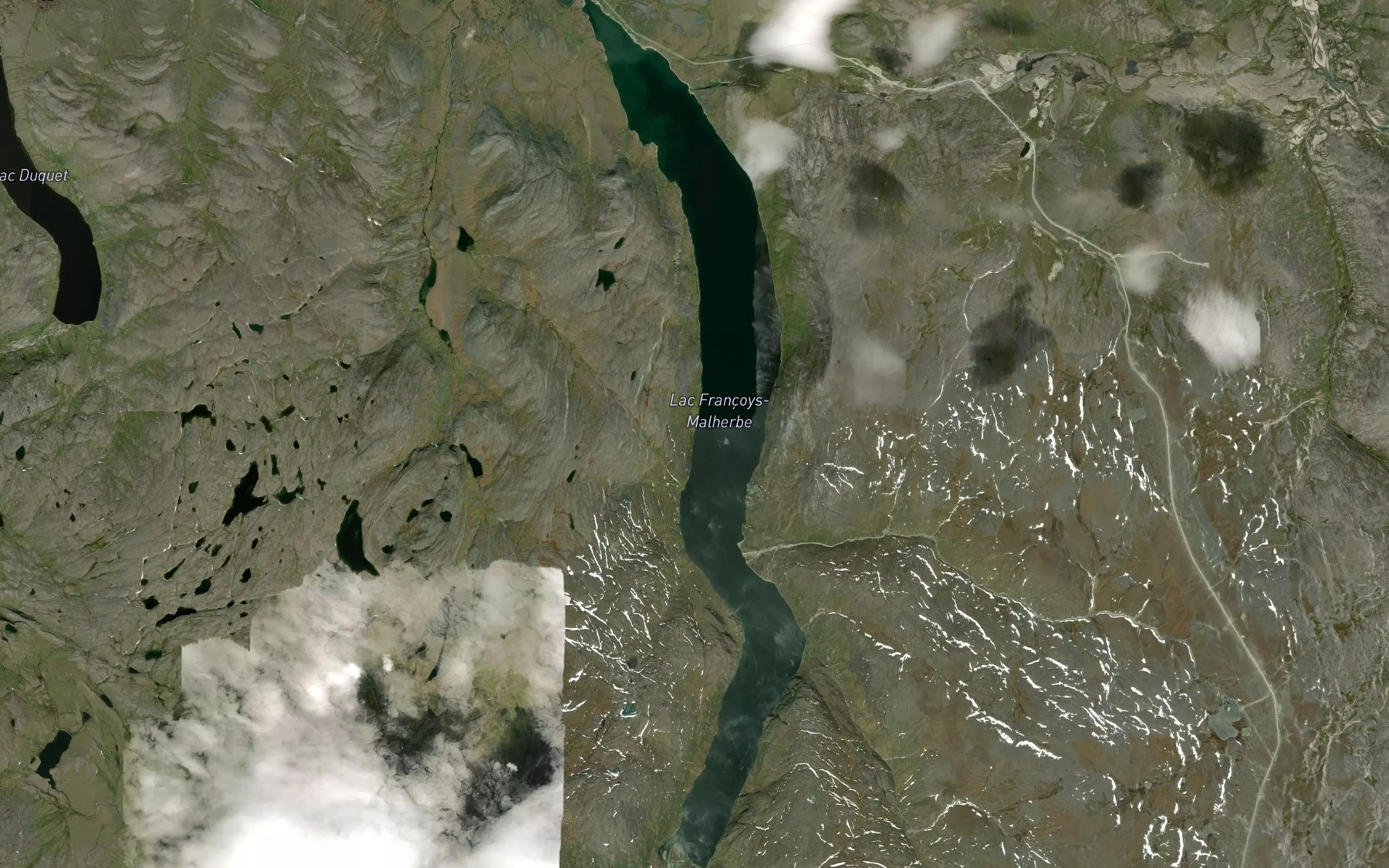 Satellite map of the Lac Francoys-Malherbe