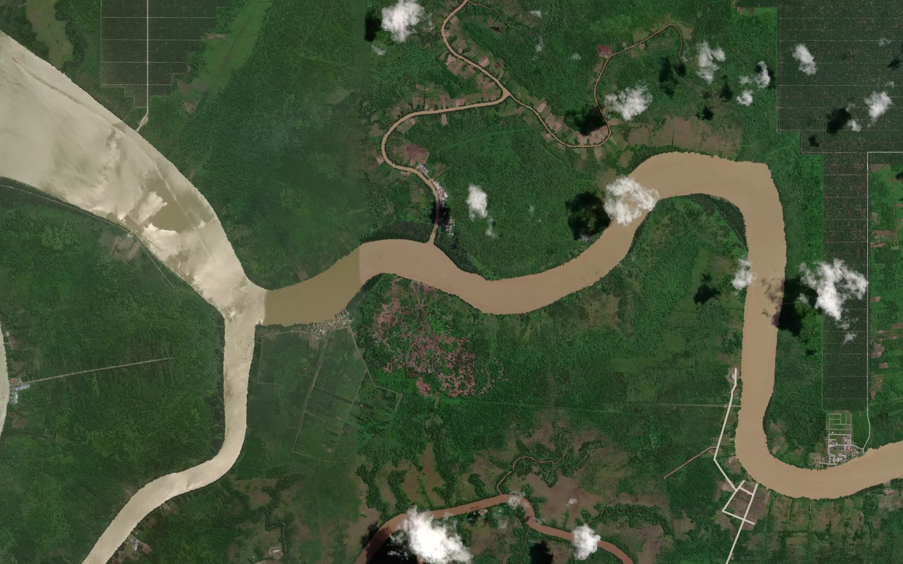 Satellite map of the Sungai Semah