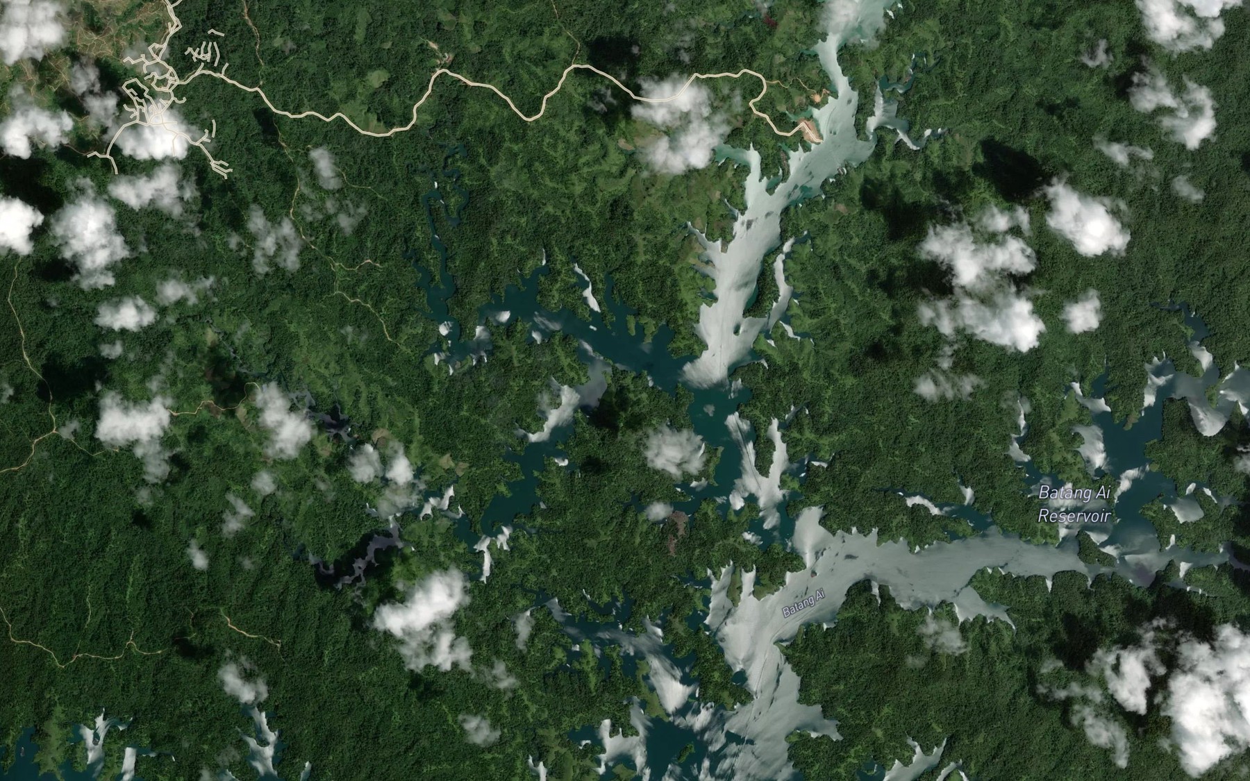 Satellite map of the Lubok Lalis