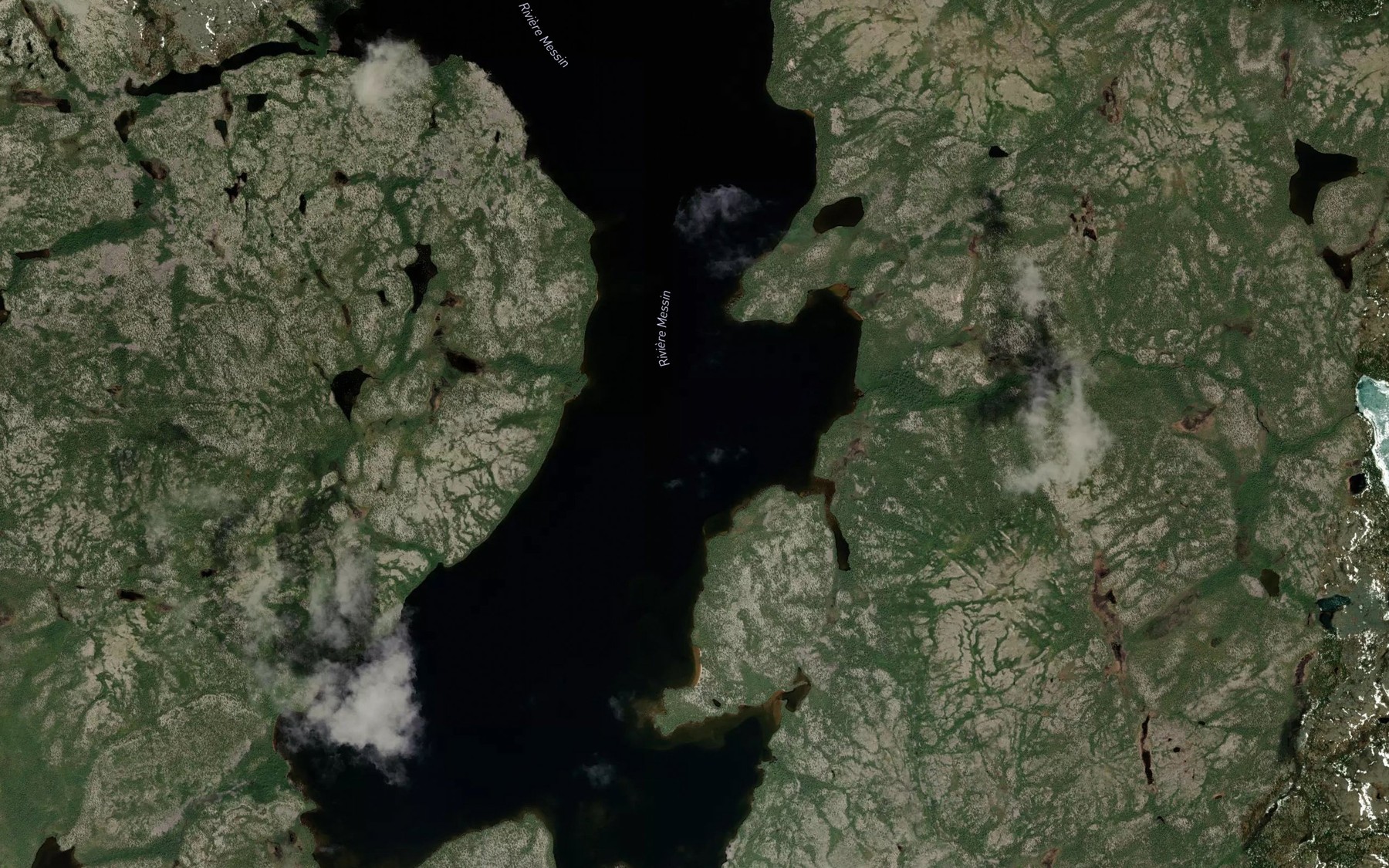 Satellite map of the Lac Mahikanistikwan