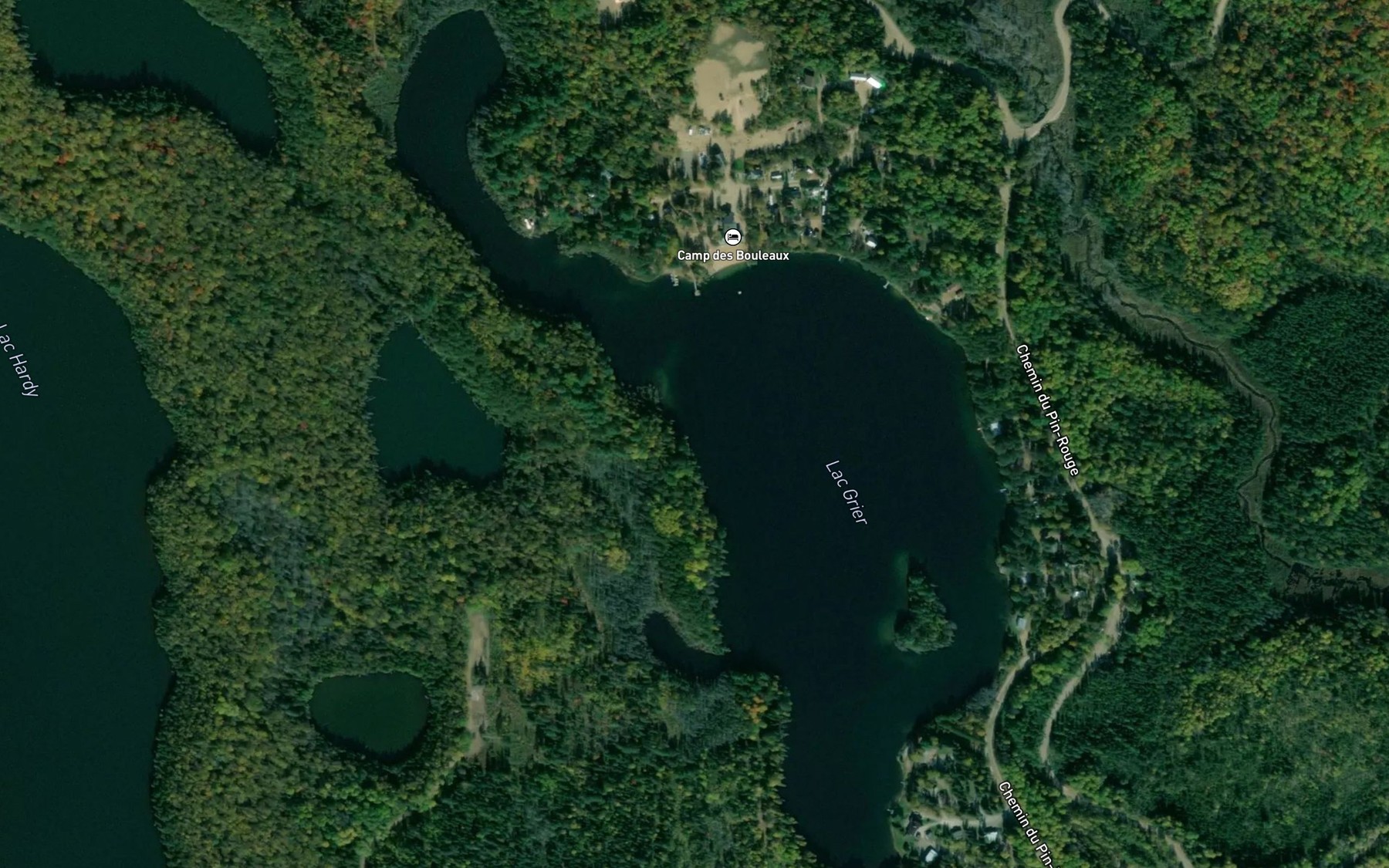 Satellite map of the Lac Grier