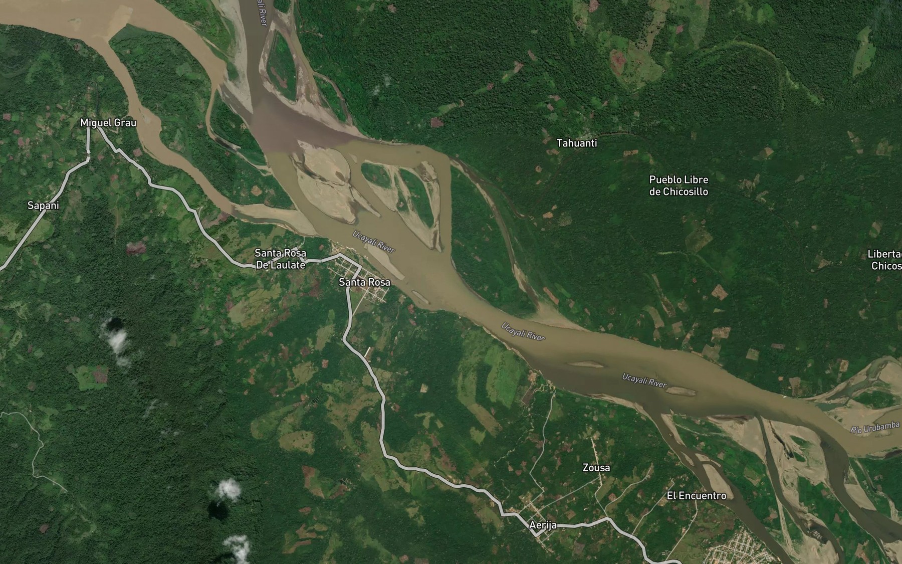Satellite map of the Quebrada Airijas