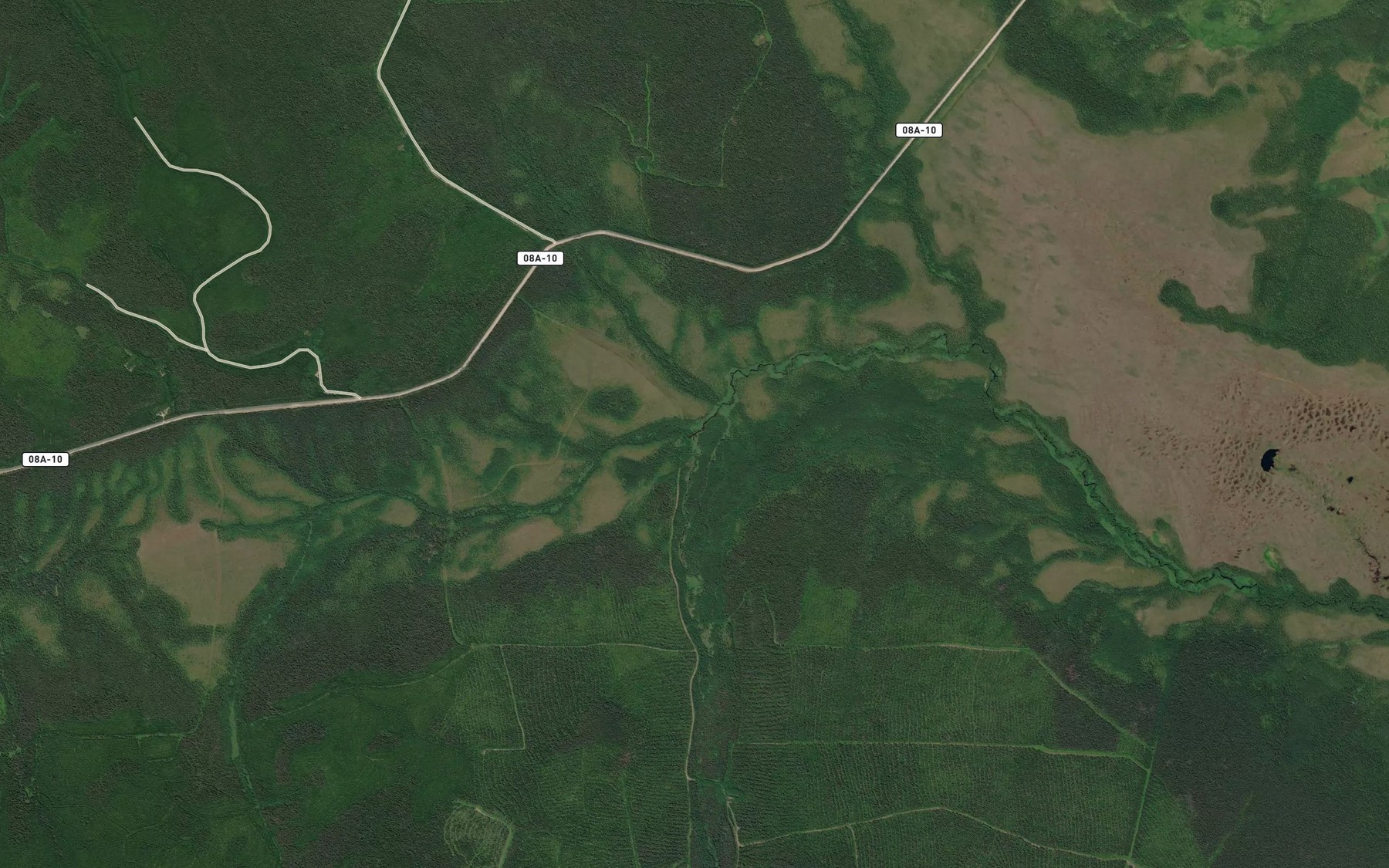 Satellite map of the Melkaya