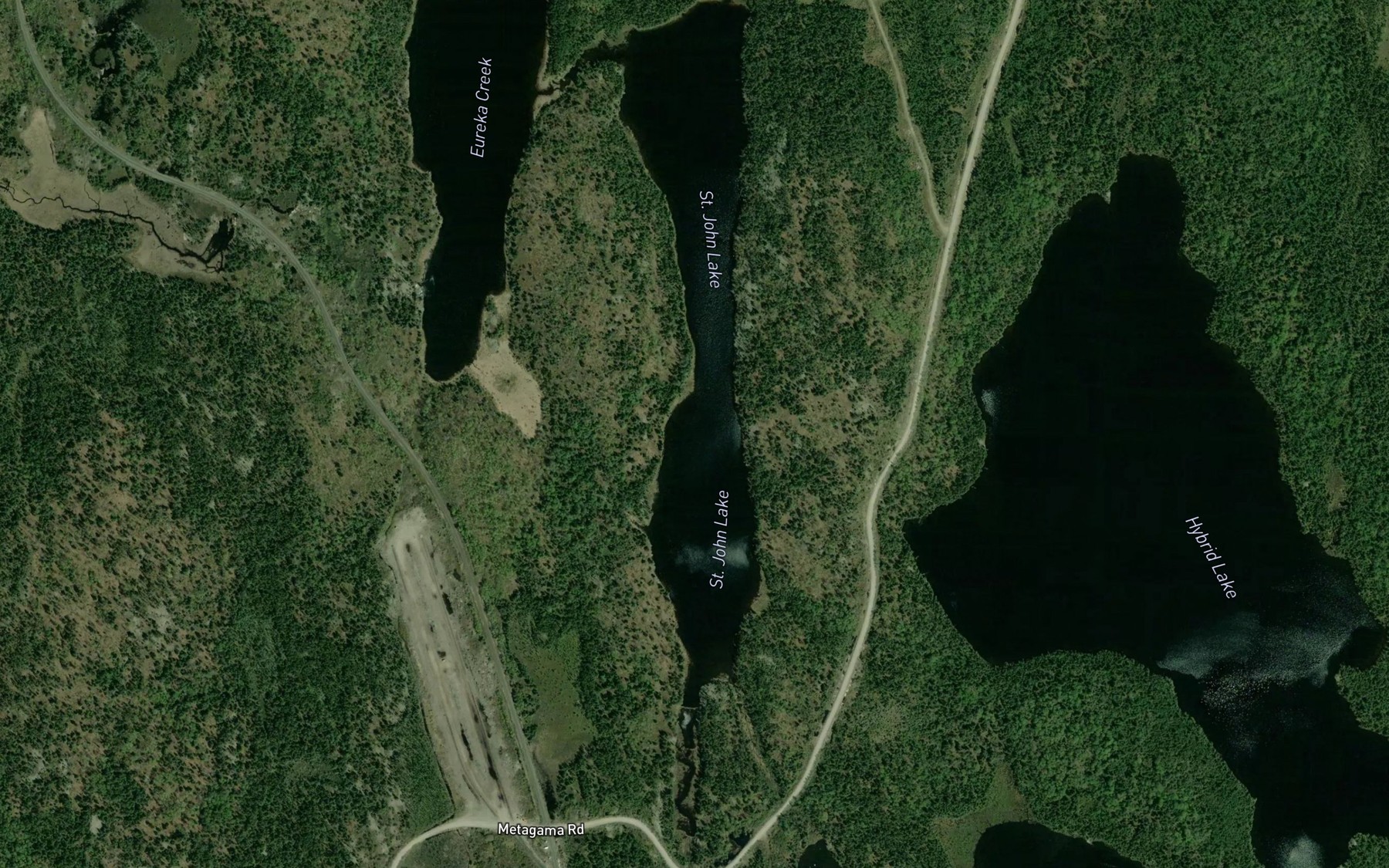 Satellite map of the St. John Lake