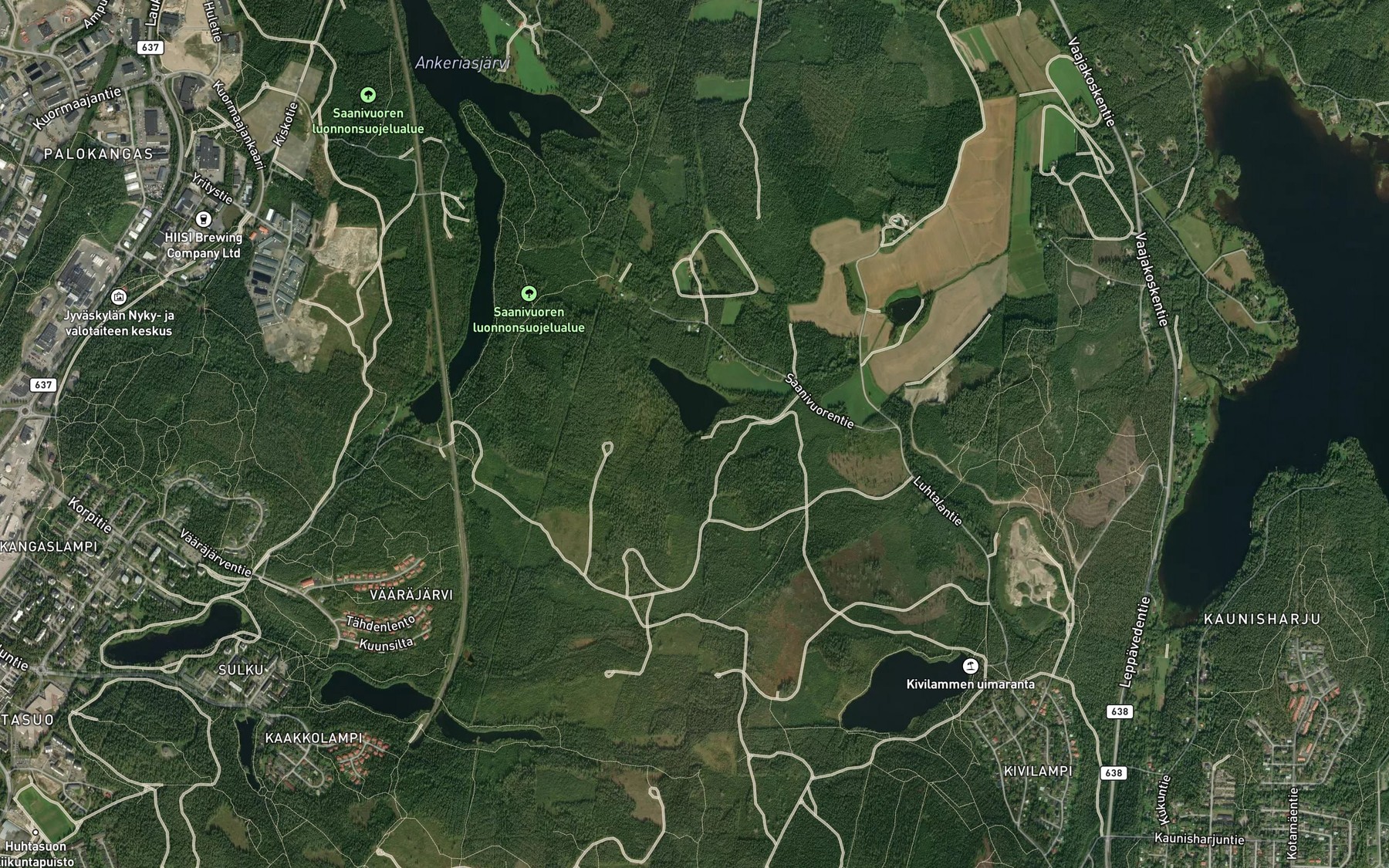 Satellite map of the Vaarapuro