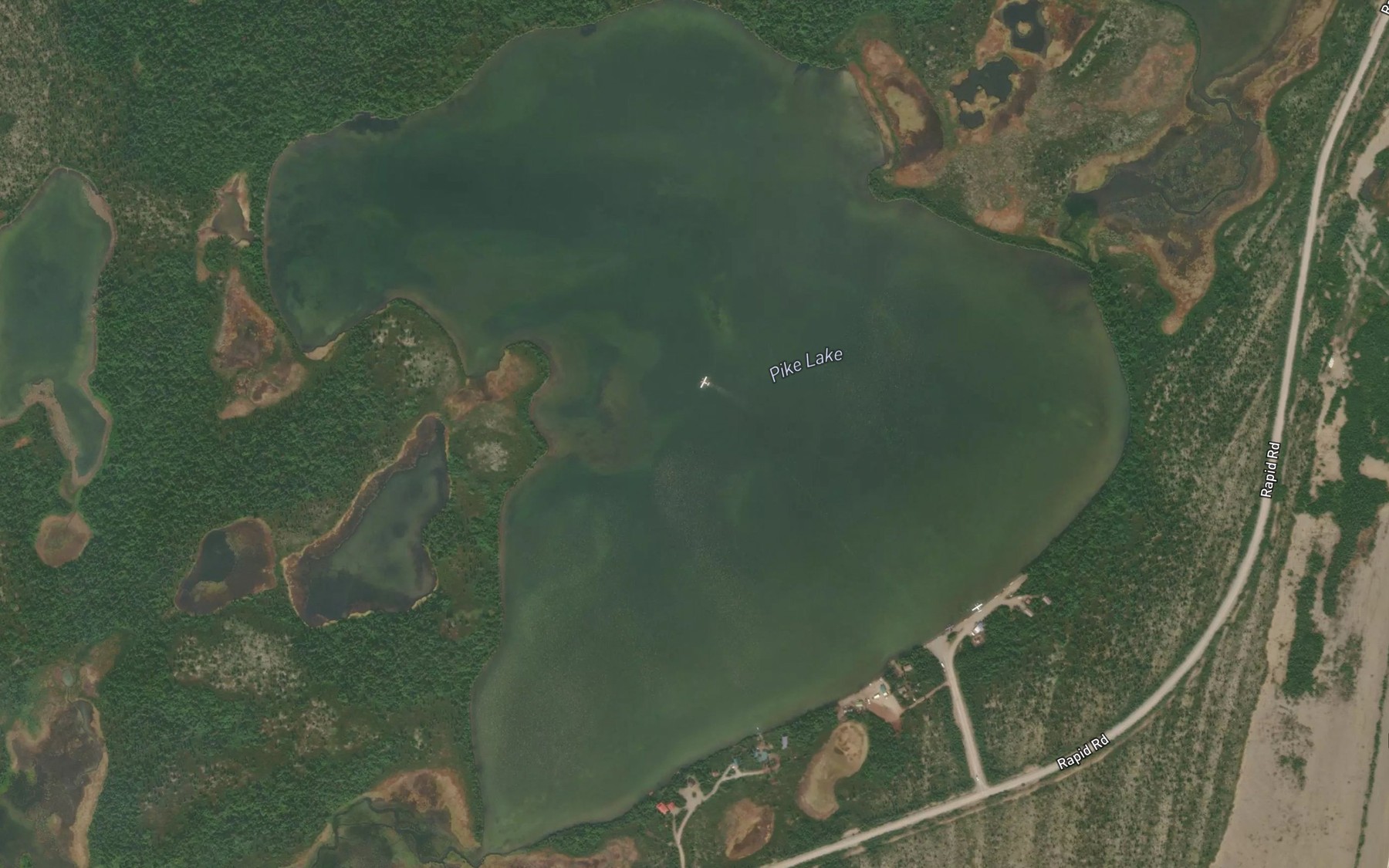 Satellite map of the Pike Lake