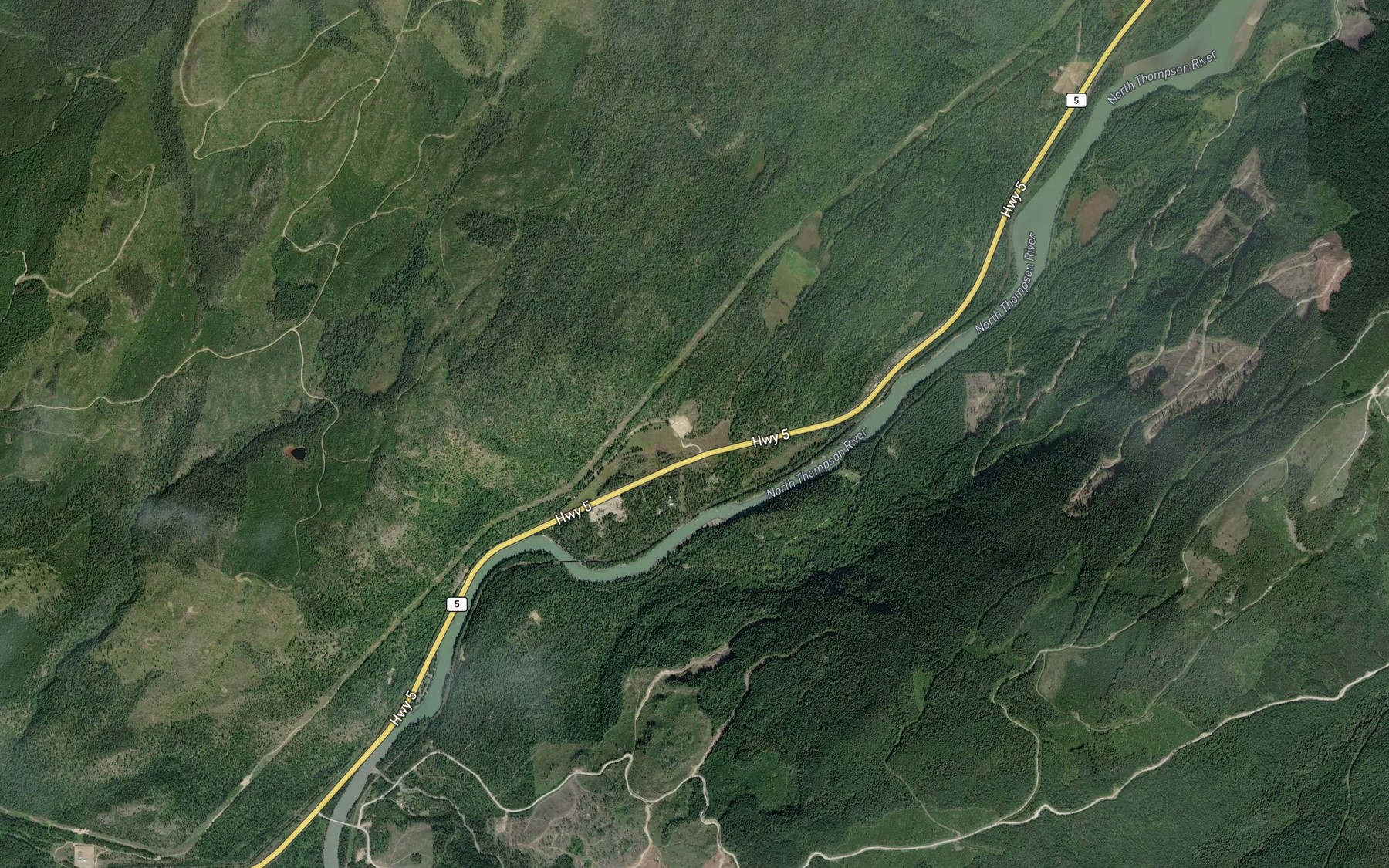 Satellite map of the Bearpark Creek