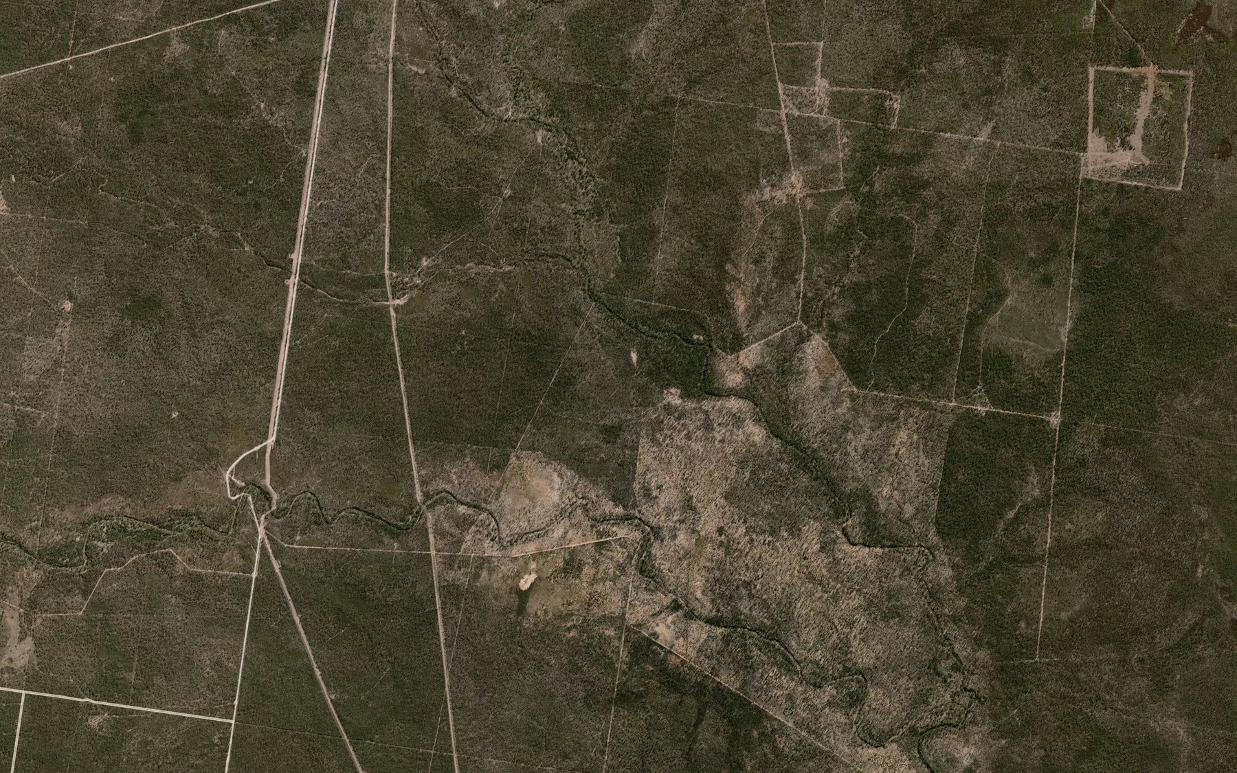 Satellite map of the Tin Hut Creek