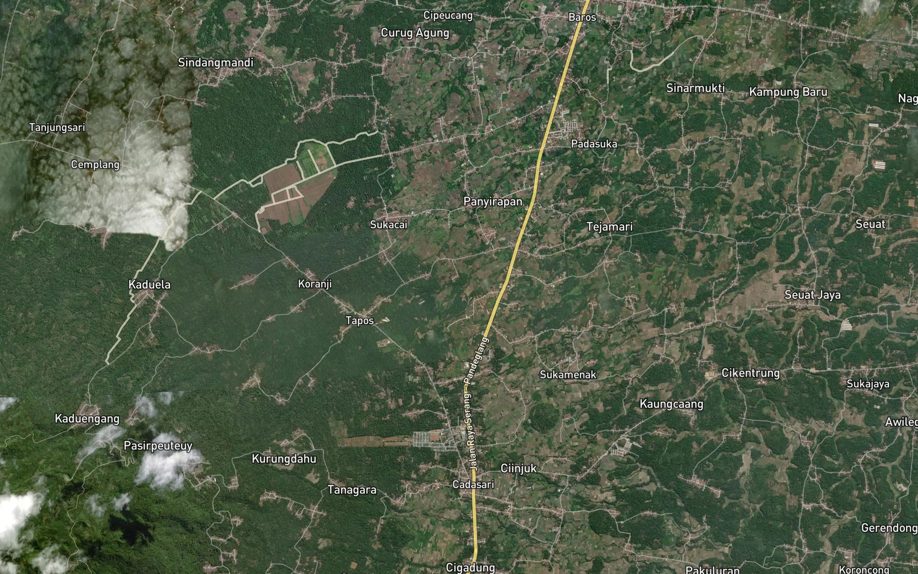Satellite map of the Ci Karang
