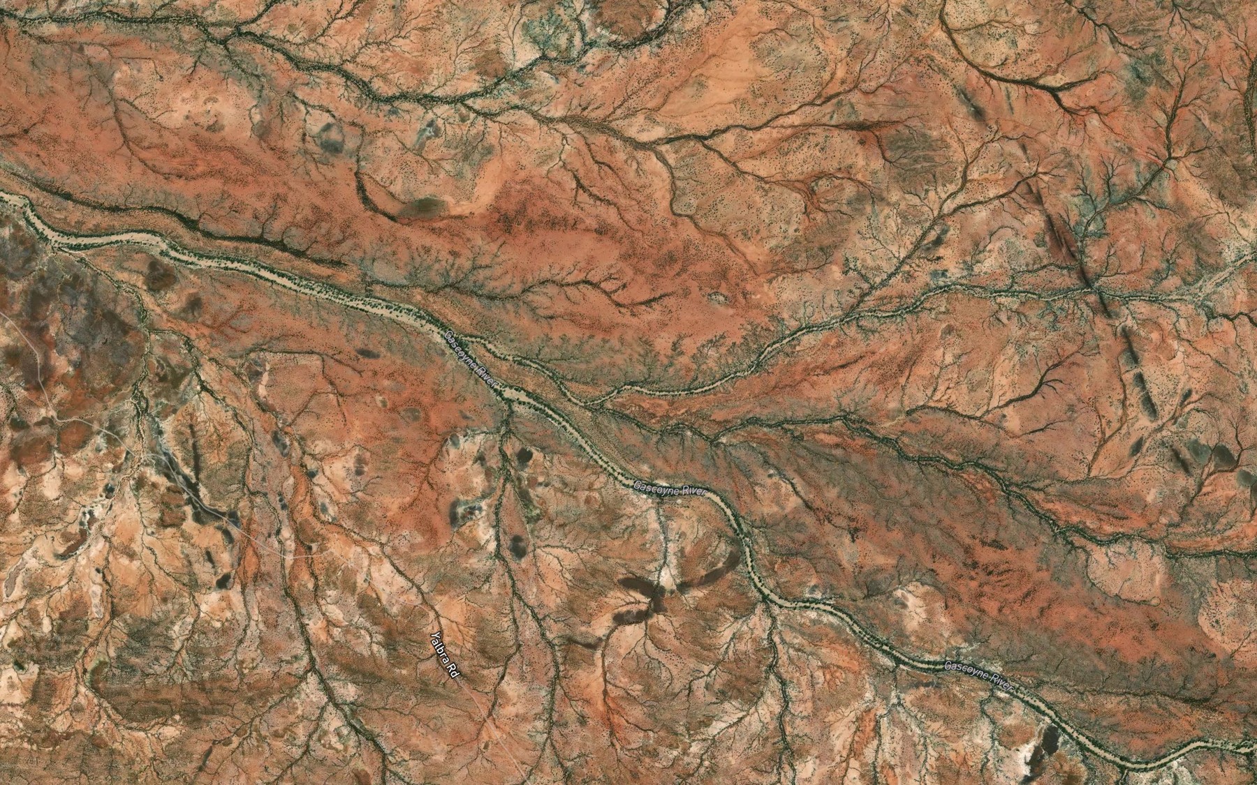 Satellite map of the Boomamulla Creek