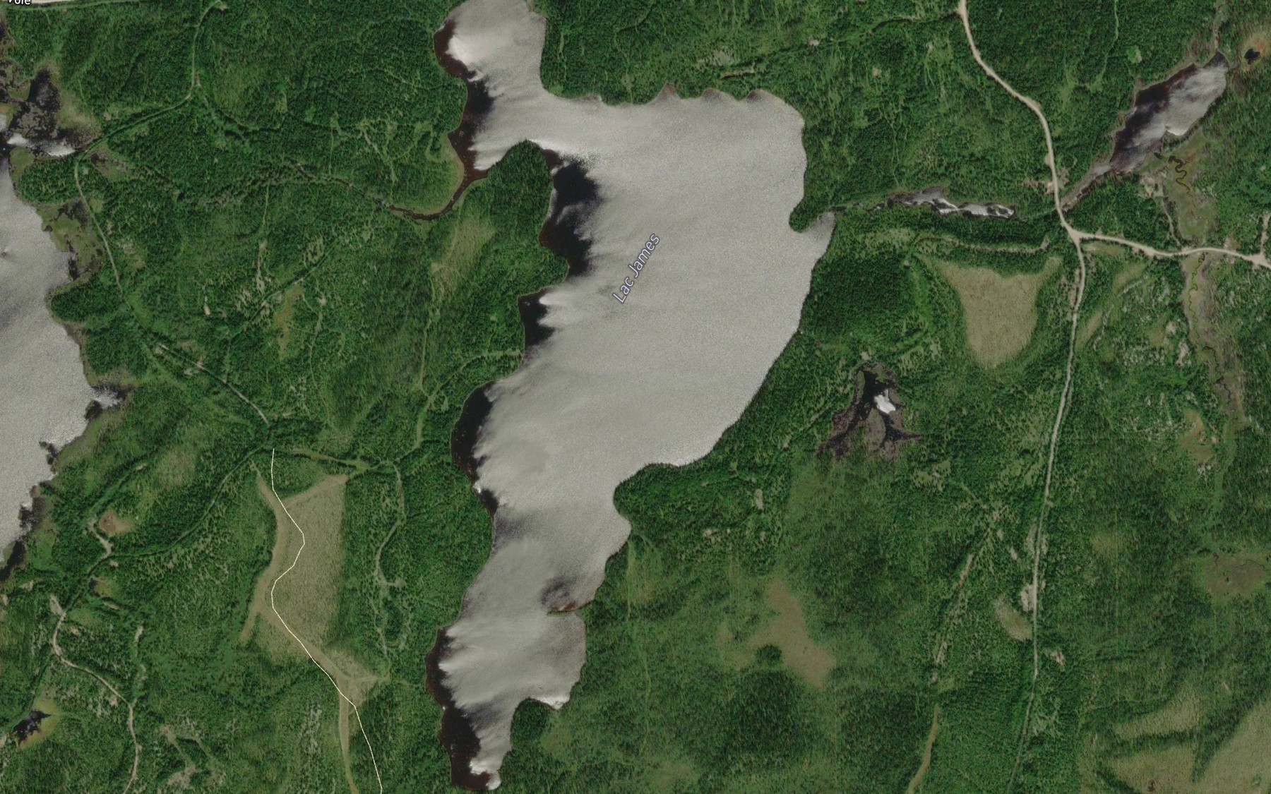 Satellite map of the Lac James