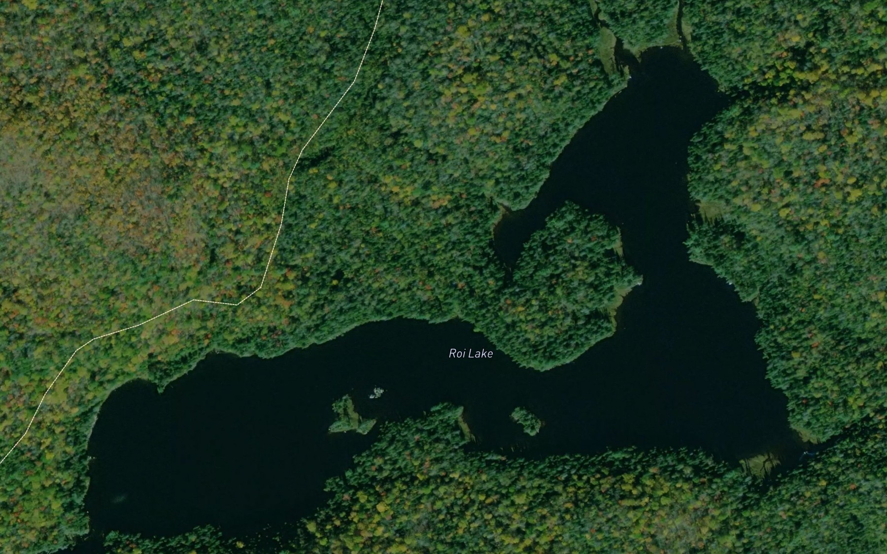 Satellite map of the Roi Lake