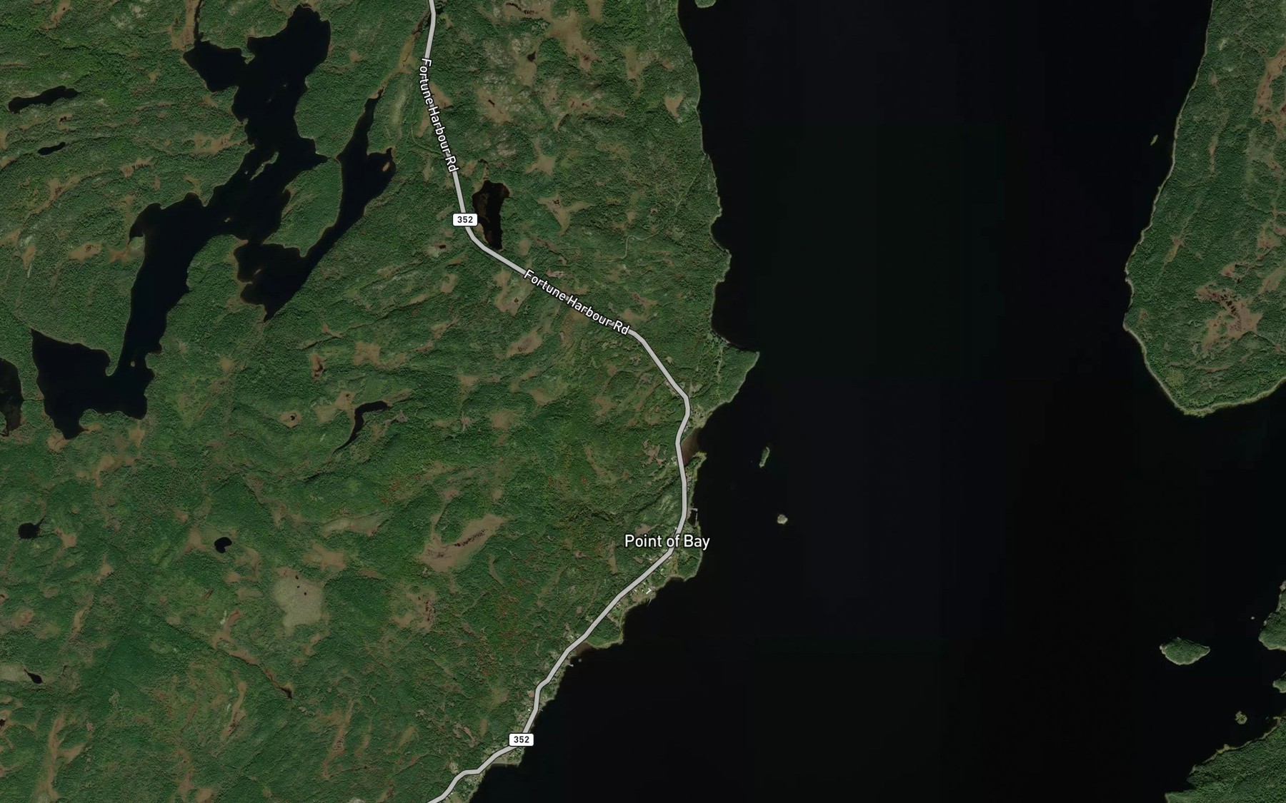 Satellite map of the Bay Point Cove