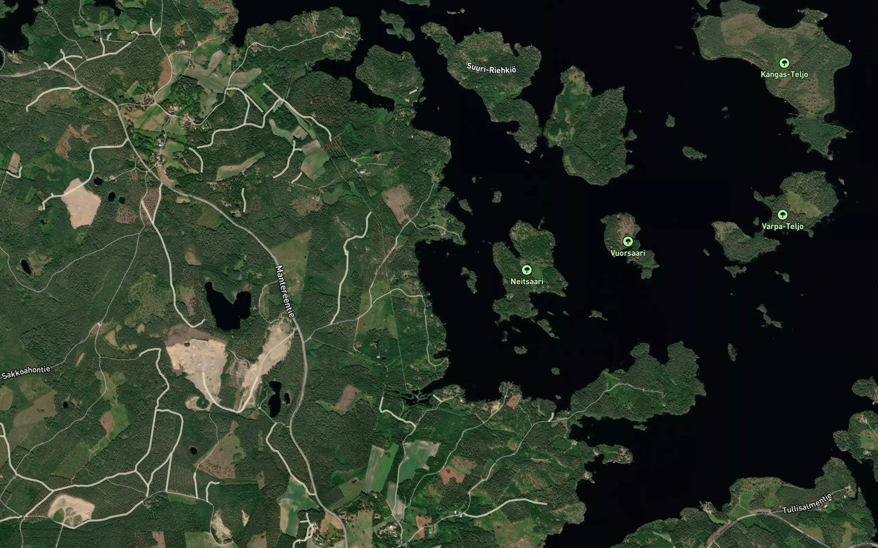 Satellite map of the Vahalahti
