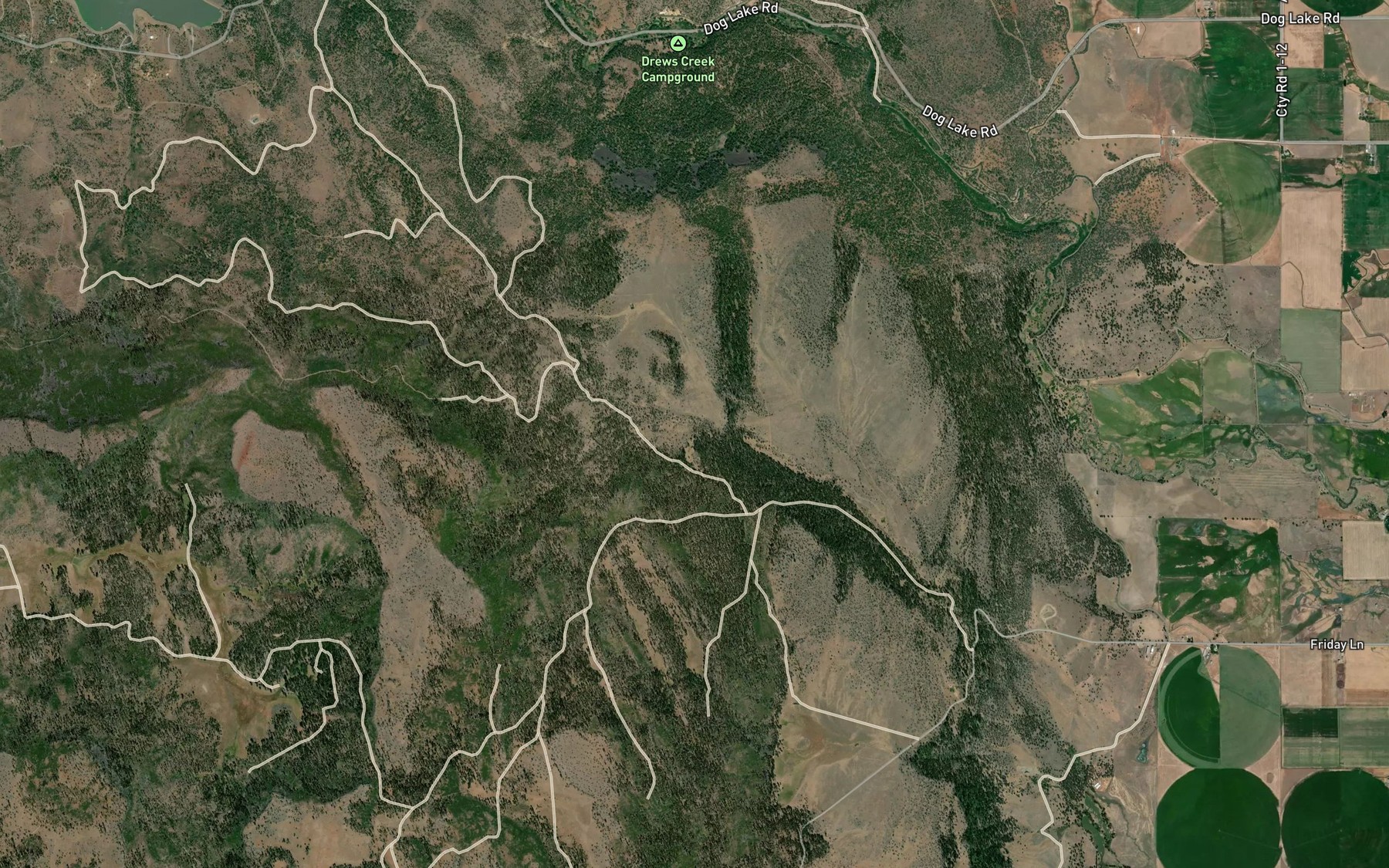 Satellite map of the Mud Spring