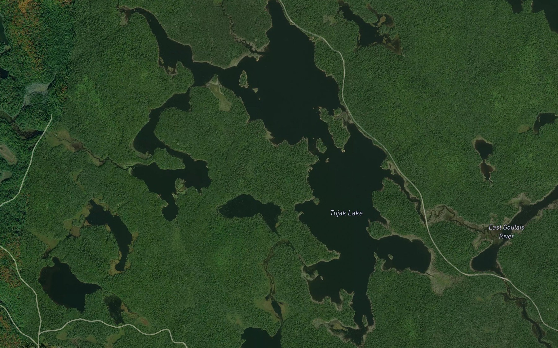 Satellite map of the Tujak Lake