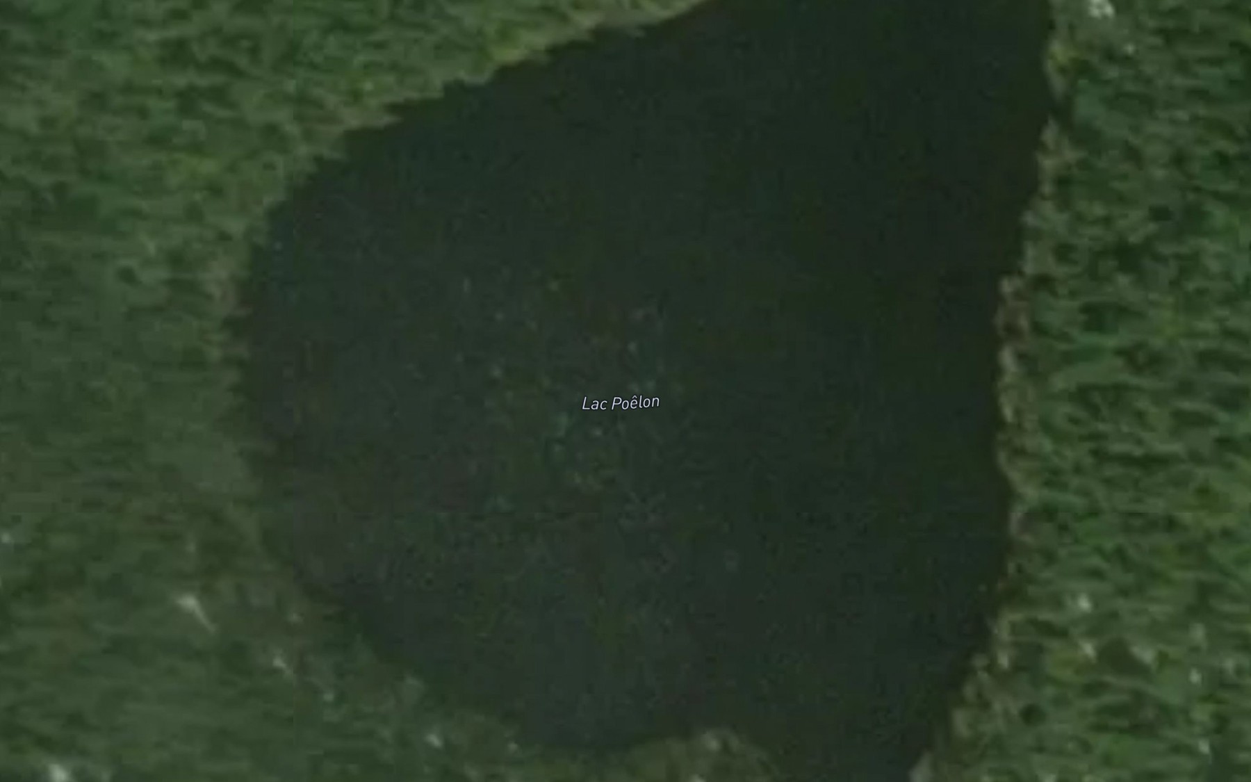 Satellite map of the Lac Poelon