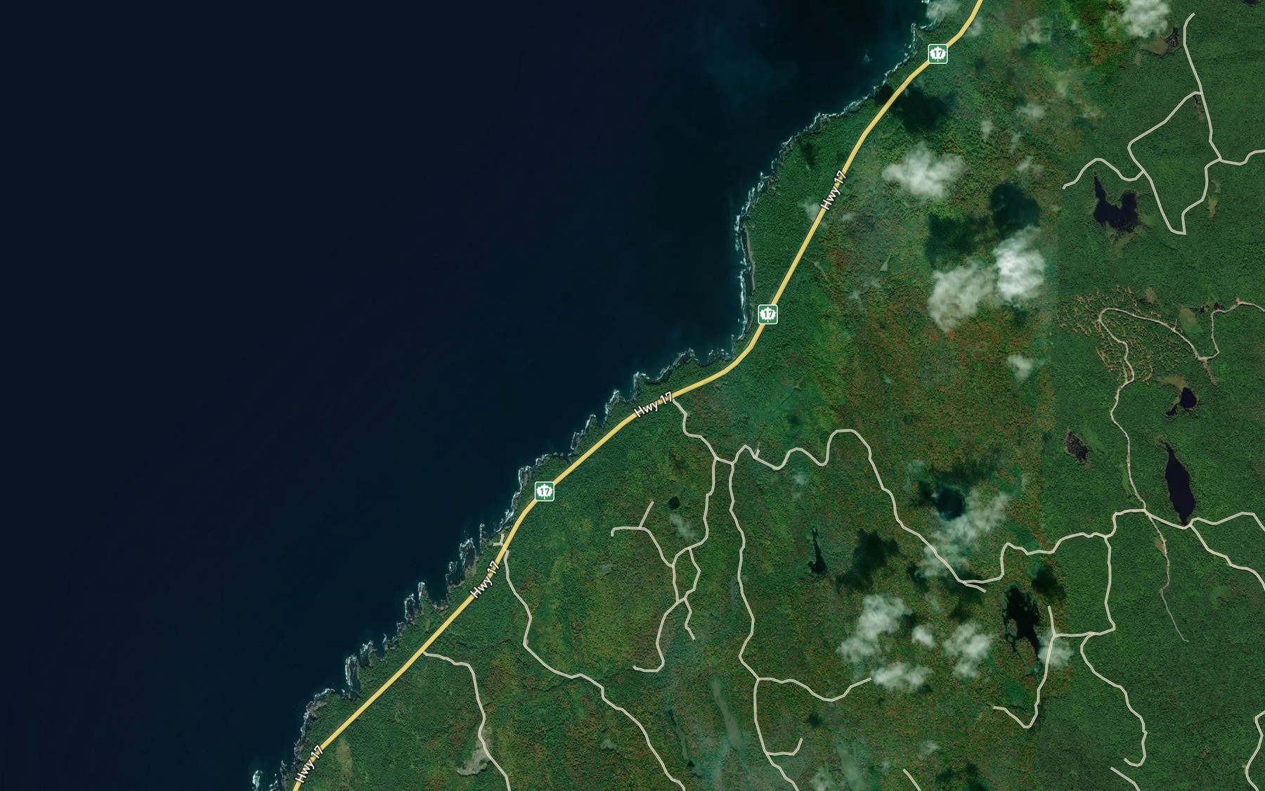Satellite map of the Flour Bay