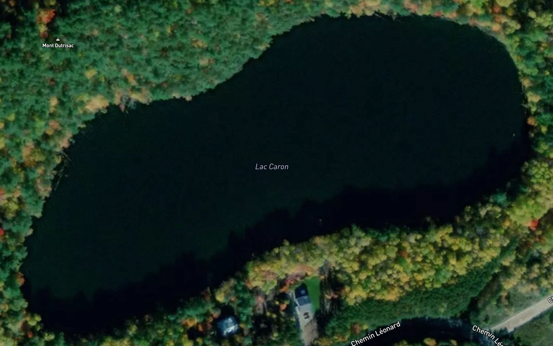 Satellite map of the Lac Caron