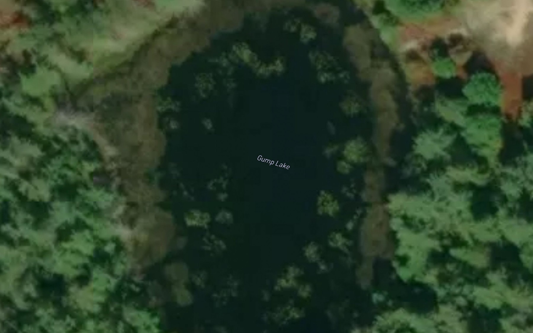 Satellite map of the Gump Lake