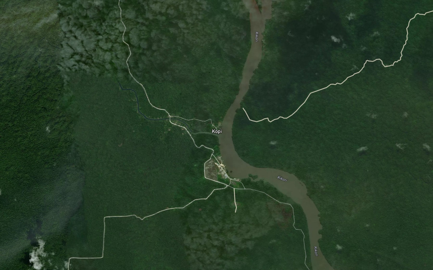 Satellite map of the Utitu Creek