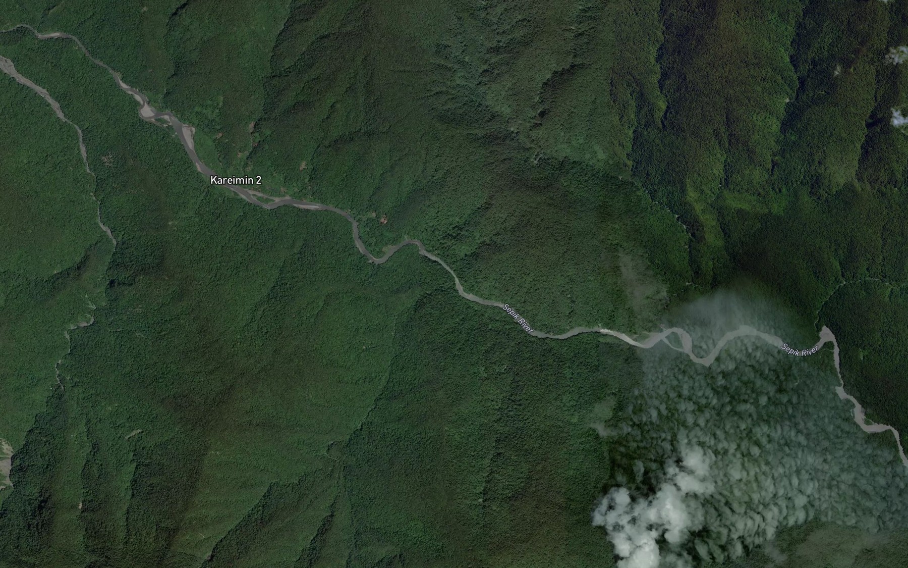 Satellite map of the Ban River