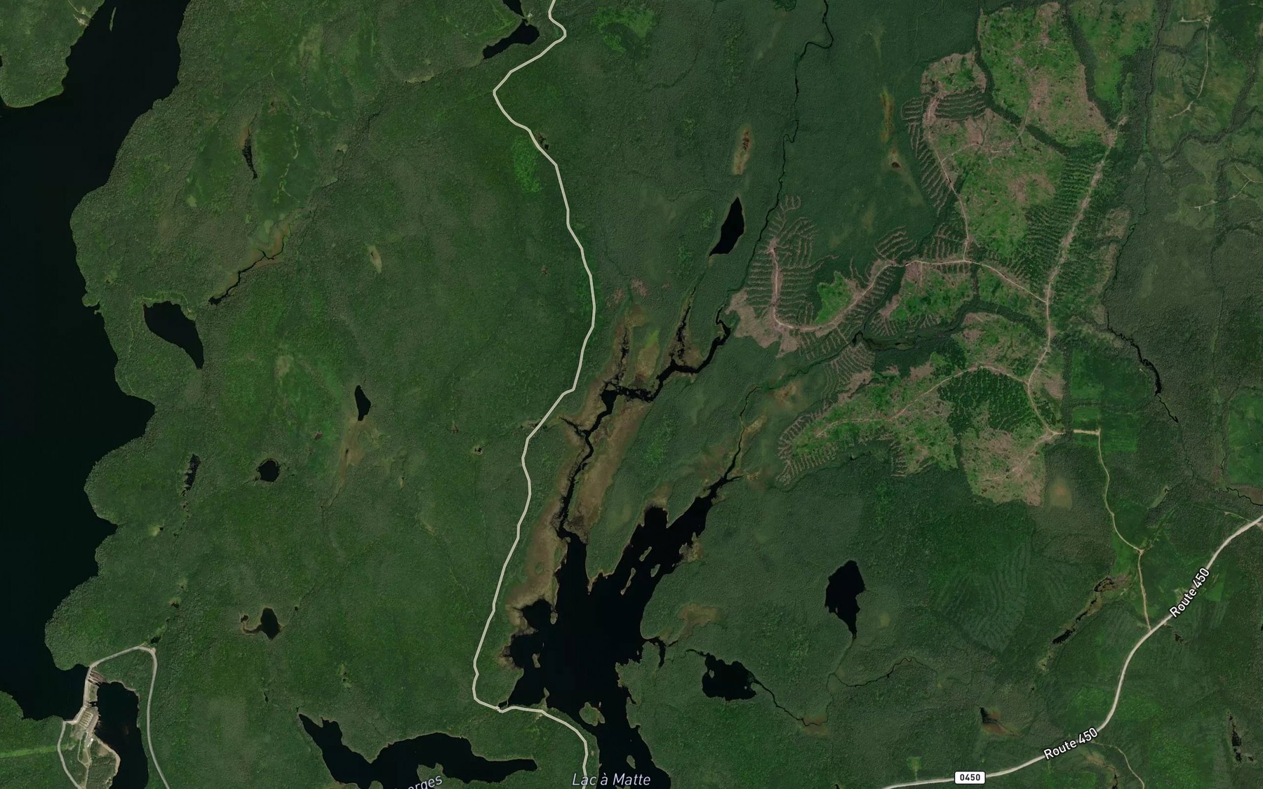 Satellite map of the Lac Loening