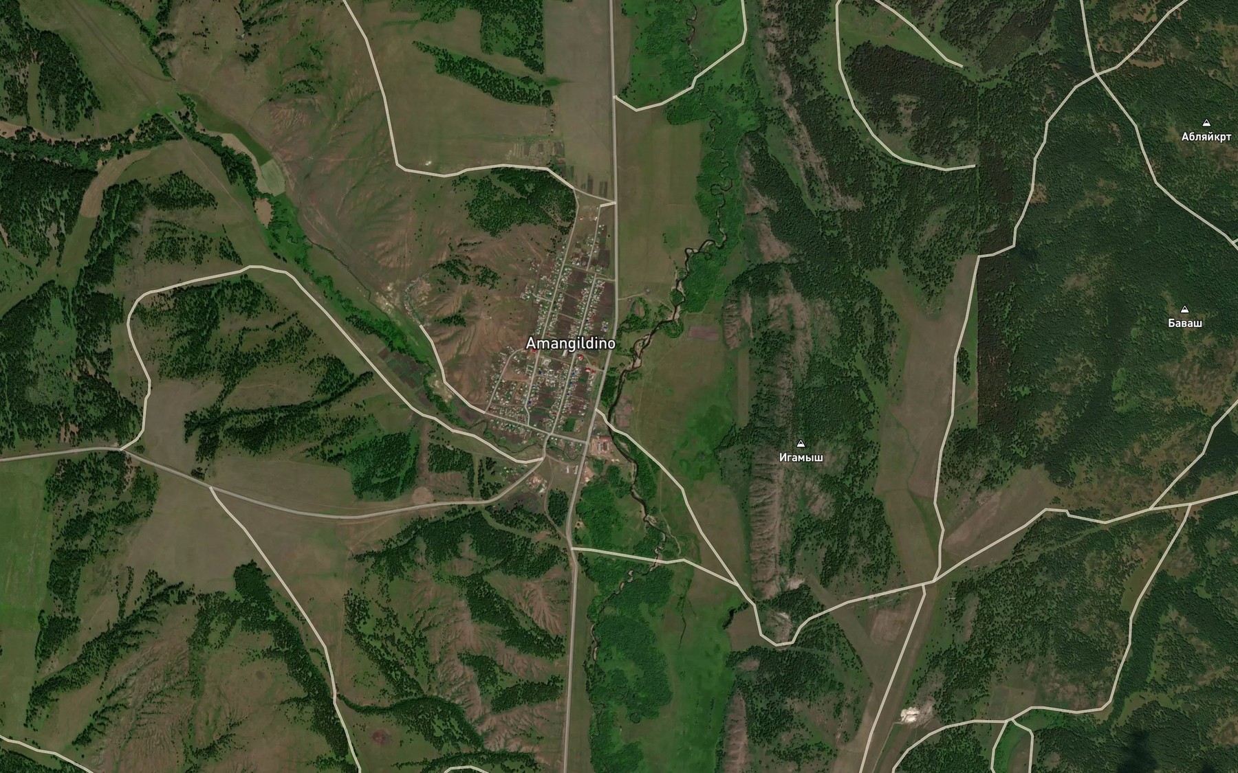Satellite map of the Taymanishty
