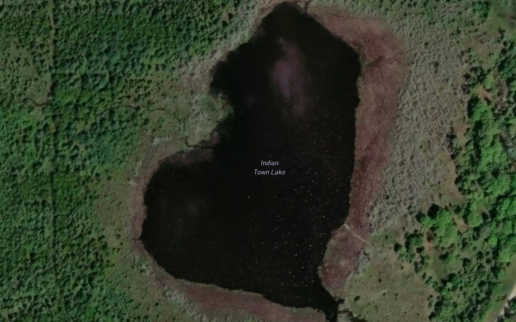 Satellite map of the Indian Town Lake