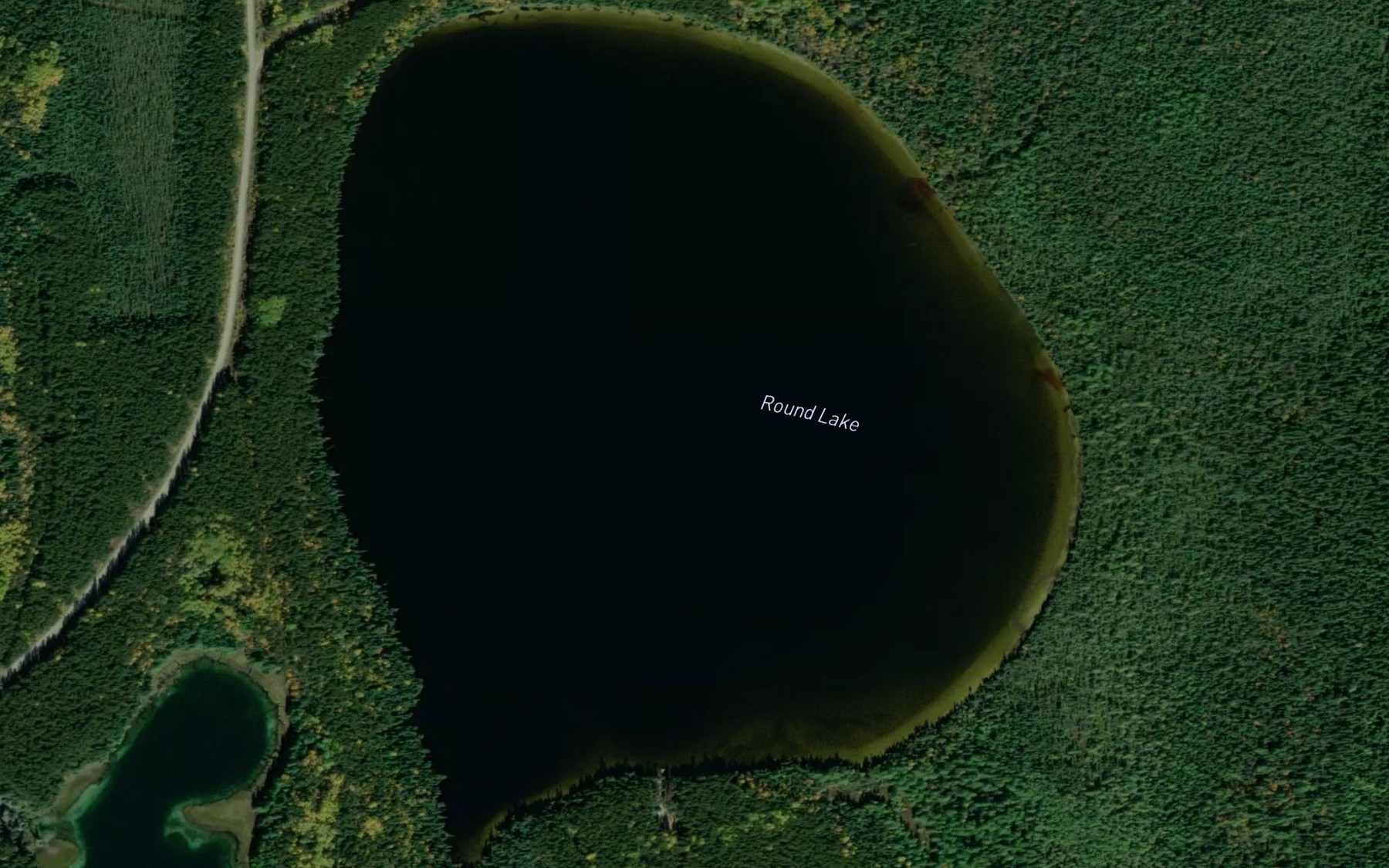 Satellite map of the Round Lake