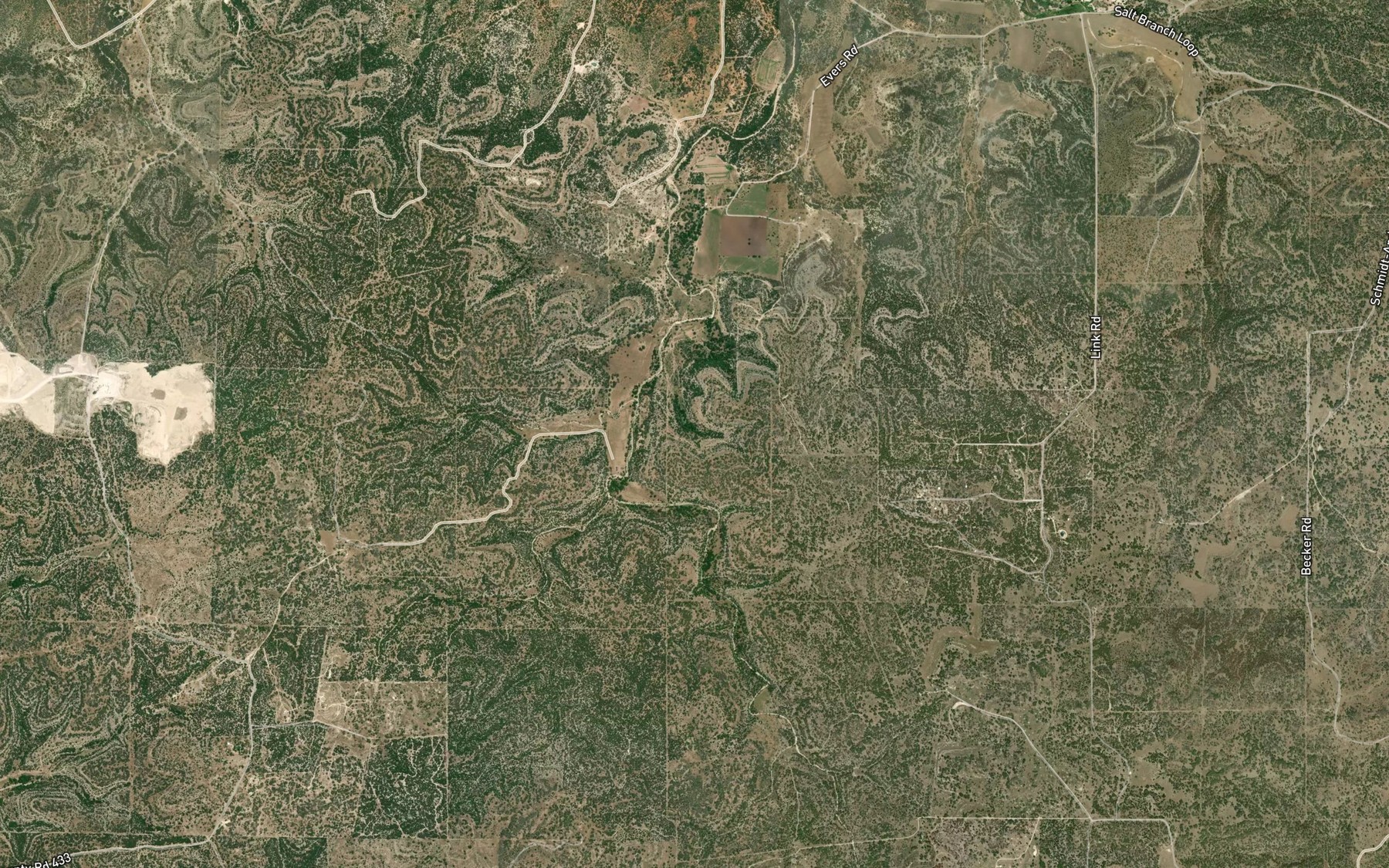 Satellite map of the Garden Spring