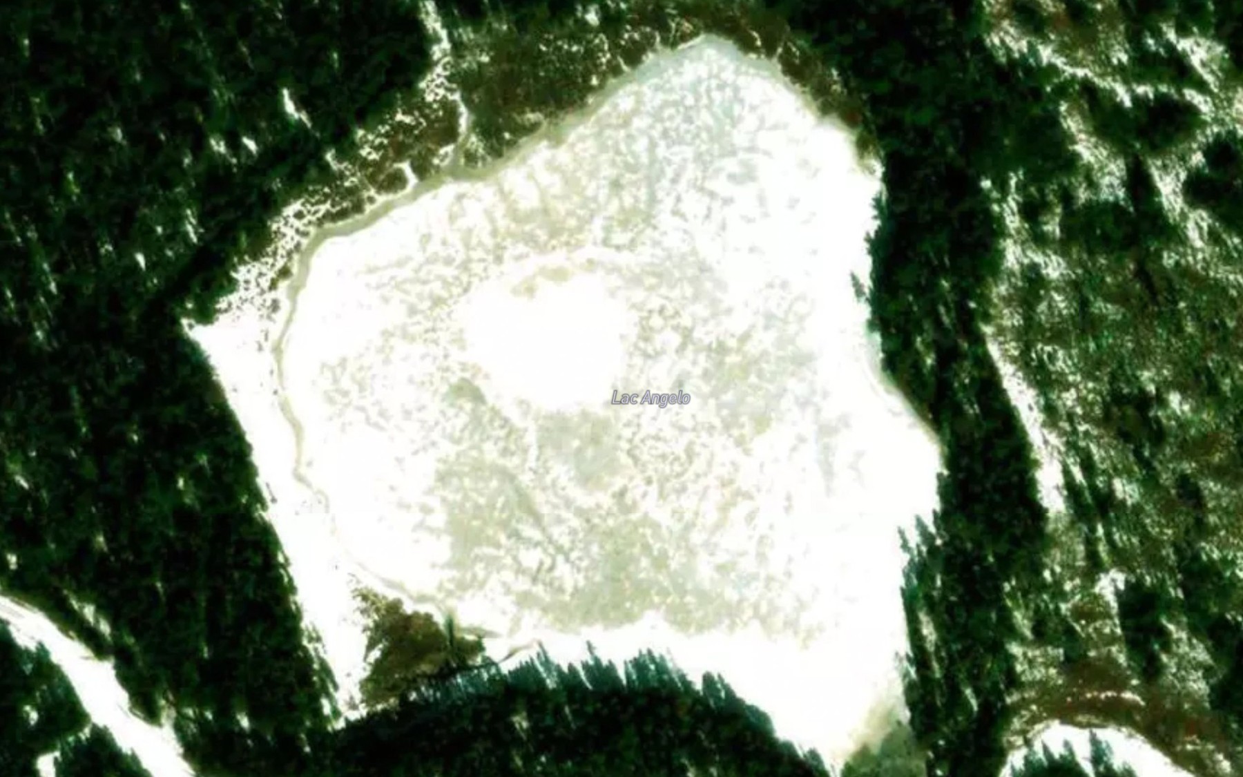 Satellite map of the Lac Angelo