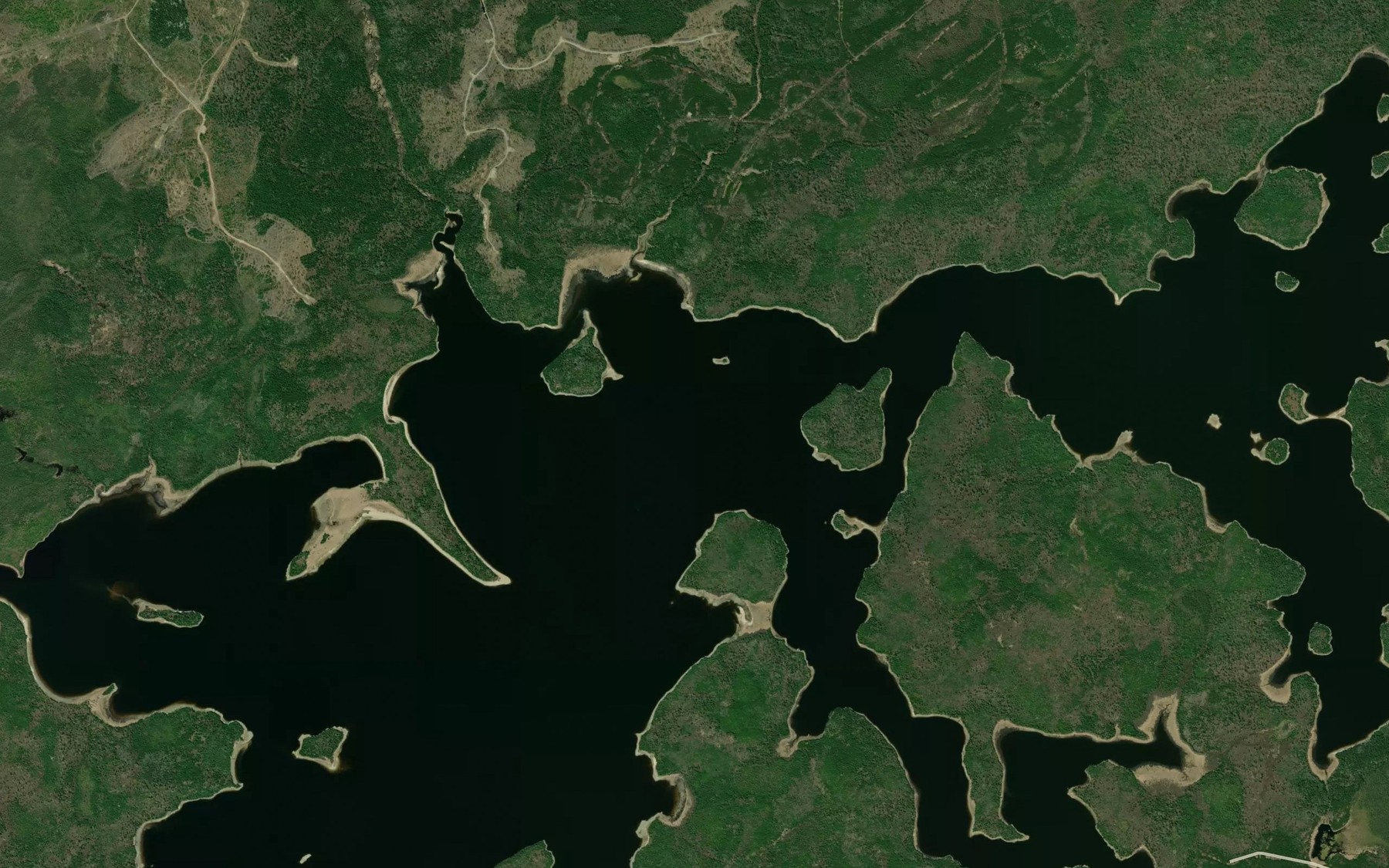 Satellite map of the Donch Creek