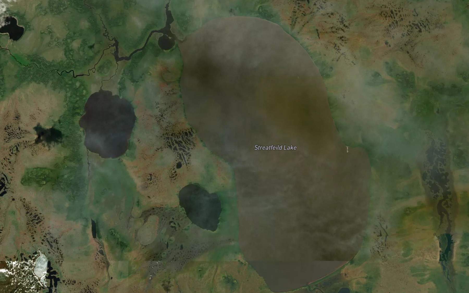 Satellite map of the Streatfeild Lake