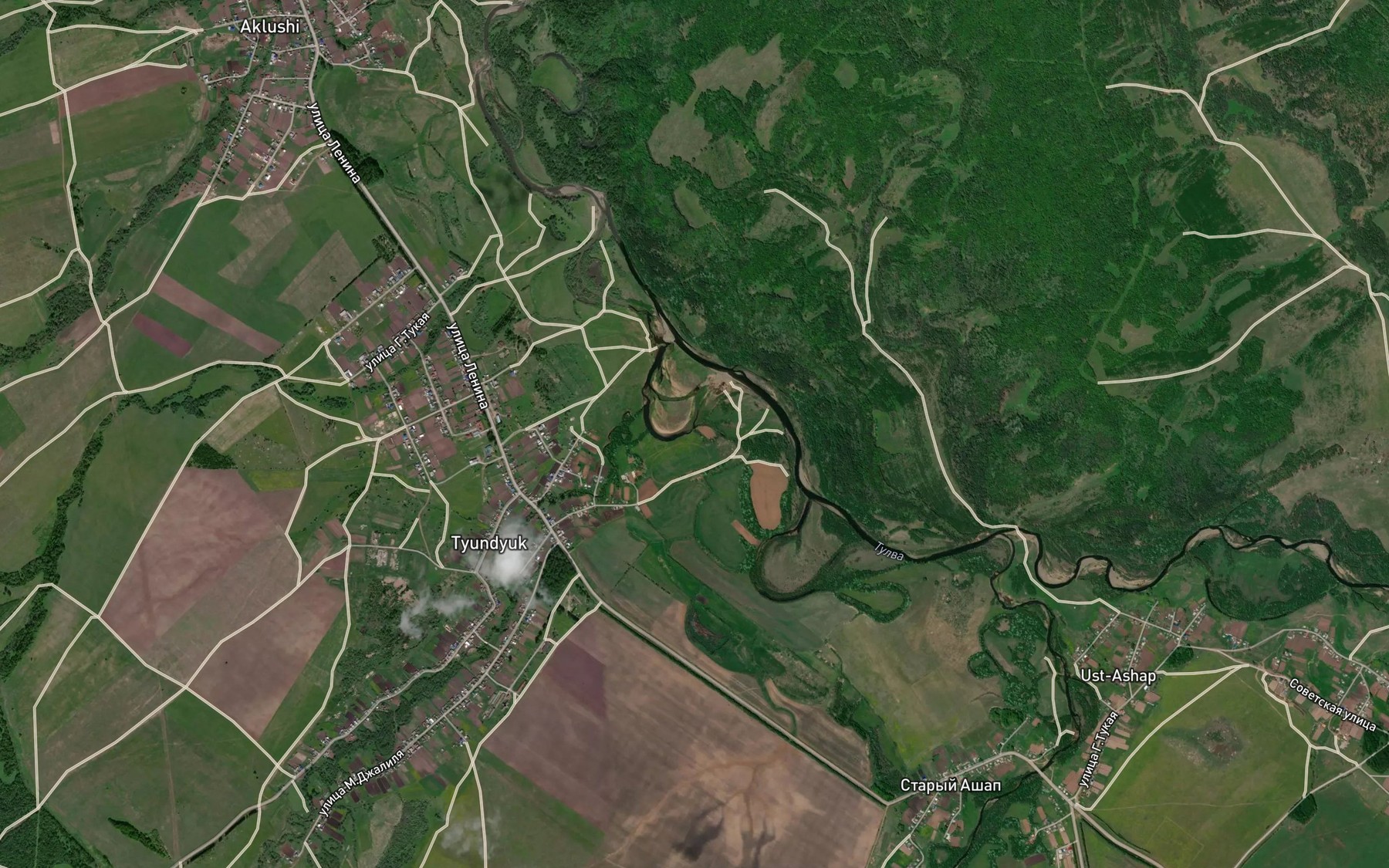 Satellite map of the Tyundyuk