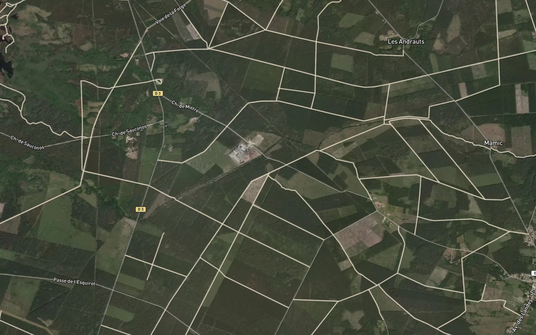 Satellite map of the Craste de Castagnet