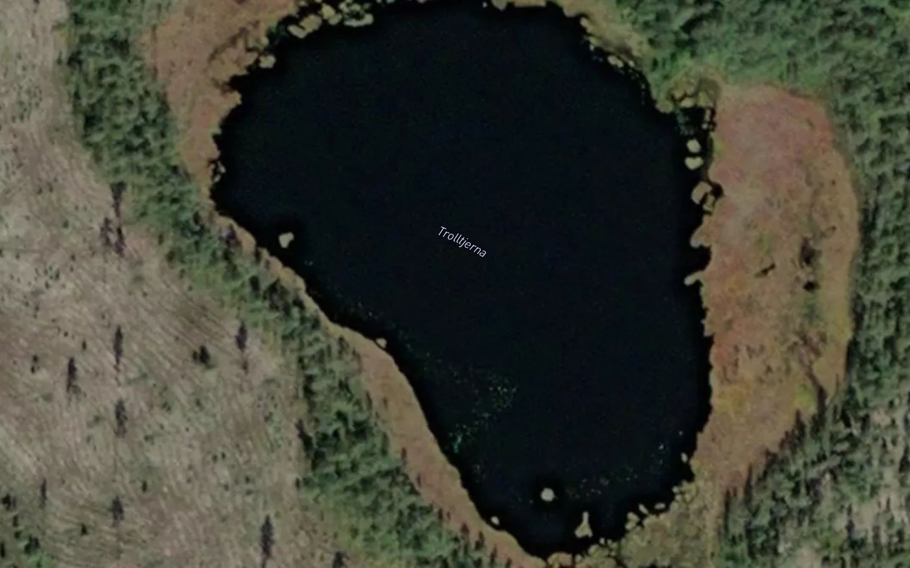 Satellite map of the Trolltjerna