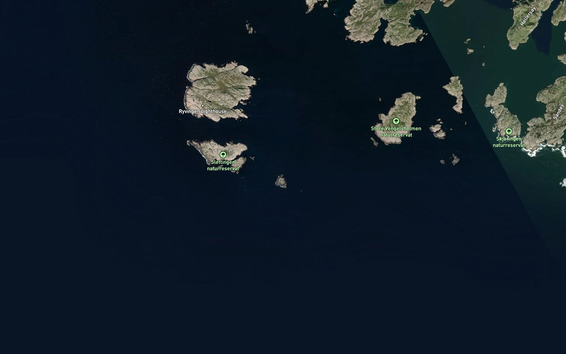 Satellite map of the Kragekroa