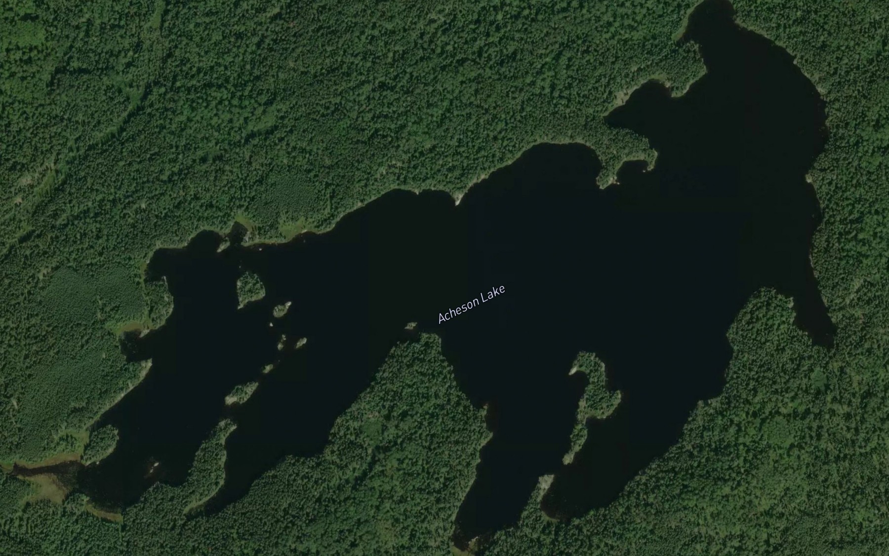 Satellite map of the Acheson Lake