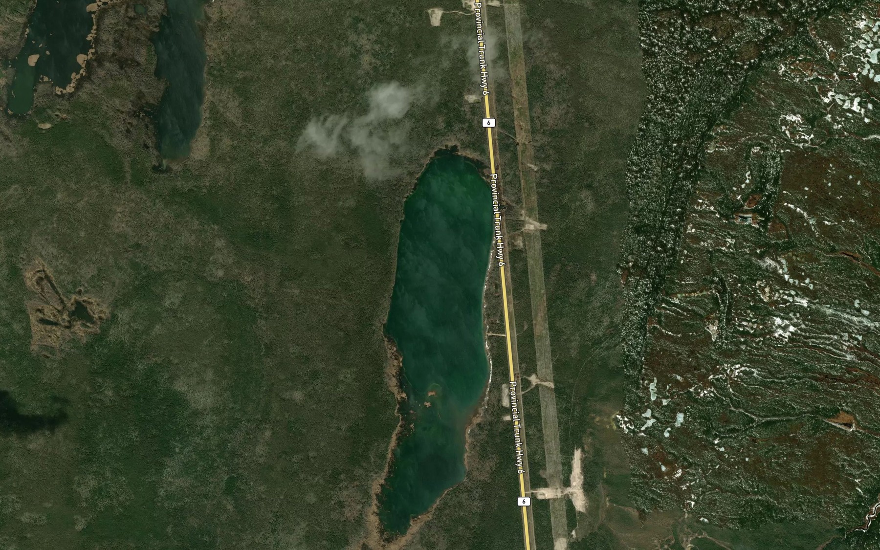 Satellite map of the Foot Print Lake