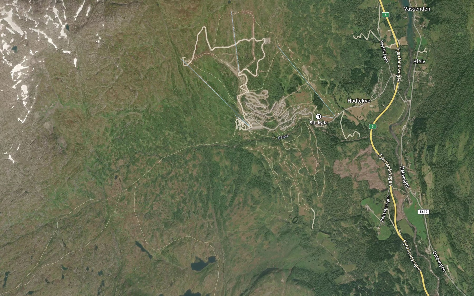 Satellite map of the Stedjekamfossen